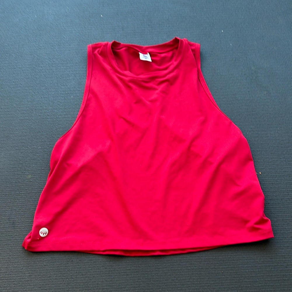 Senita Athletics red energy crop tank